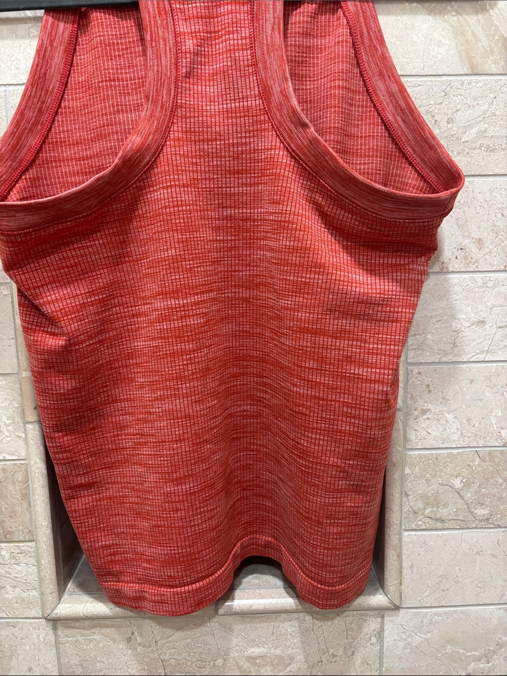 Athleta Red Ribbed High-Neck Racerback Tank - Picture 6 of 6